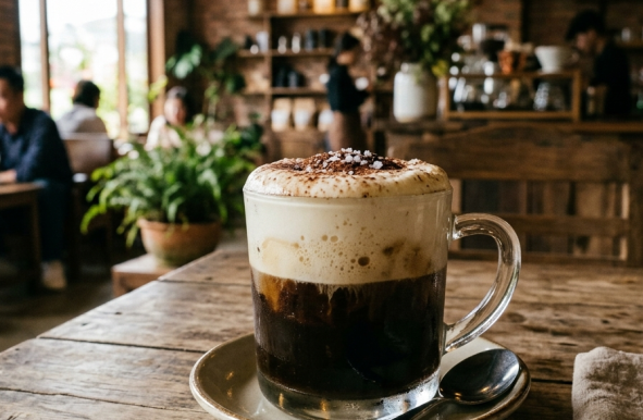 Cà phê muối ở Fuji Coffee hợp với người thích vị đậm hay vị béo?