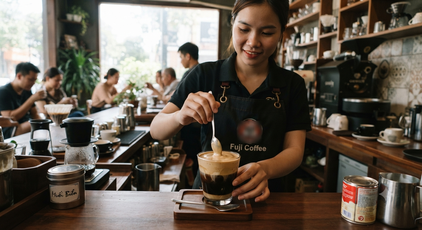 Bí Quyết Tạo Nên Ly Cà Phê Muối Chuẩn Vị Tại Fuji Coffee Biên Hòa